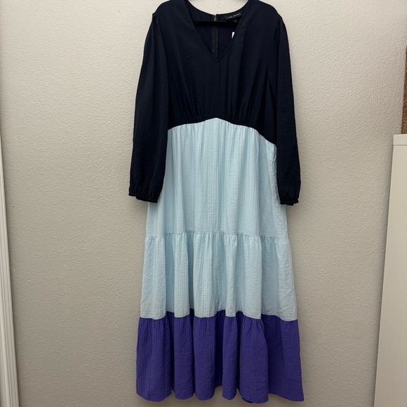 Lane Bryant Colorblock Crepe Maxi Dress Size 20 NWT - Picture 3 of 16